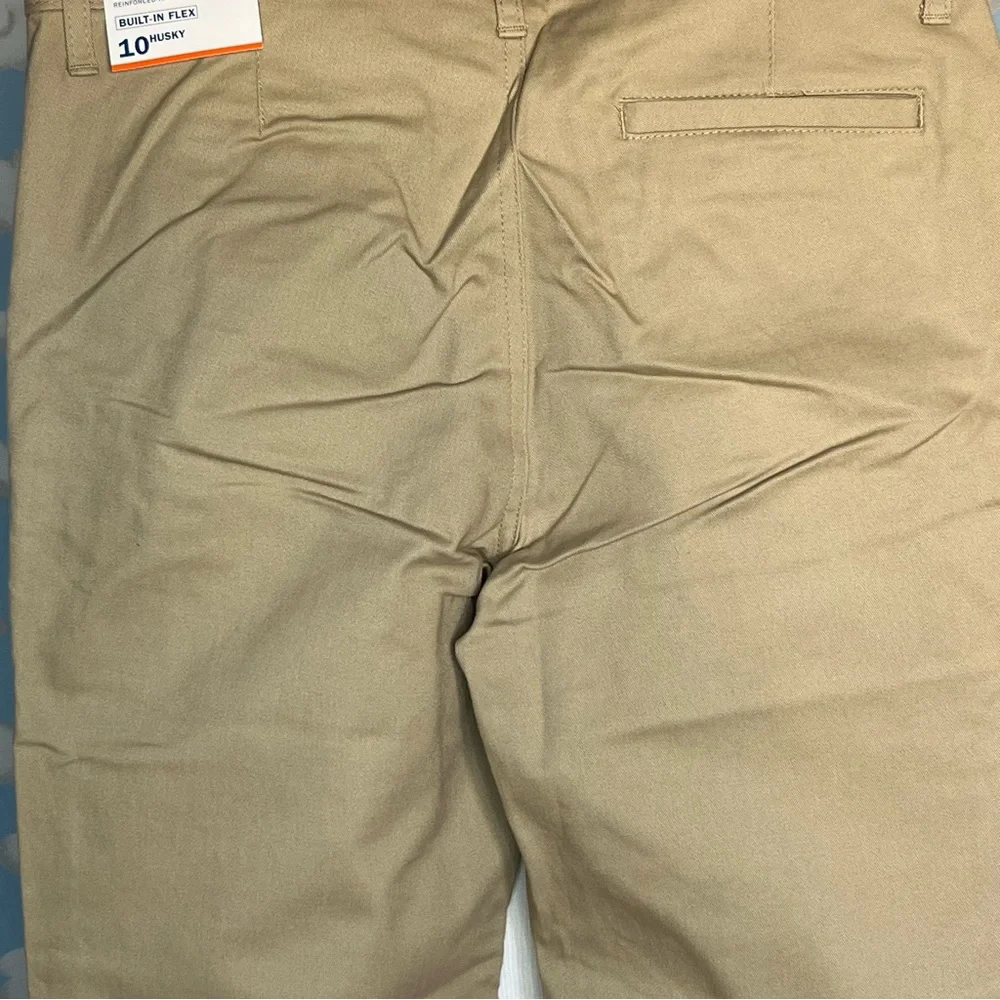Old Navy Straight built-in flex uniform‎ pants khaki Size 10 husky